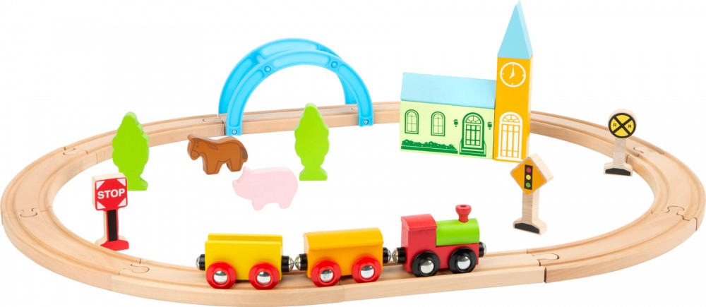 Small Foot City and Countryside Wooden Toy Train - Happy Feet BoutiqueHappy  Feet Boutique