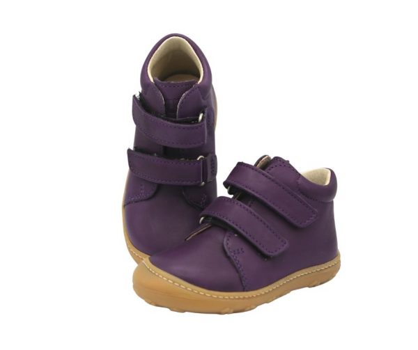 Ricosta Chrisy Purple leather girls first walker boots